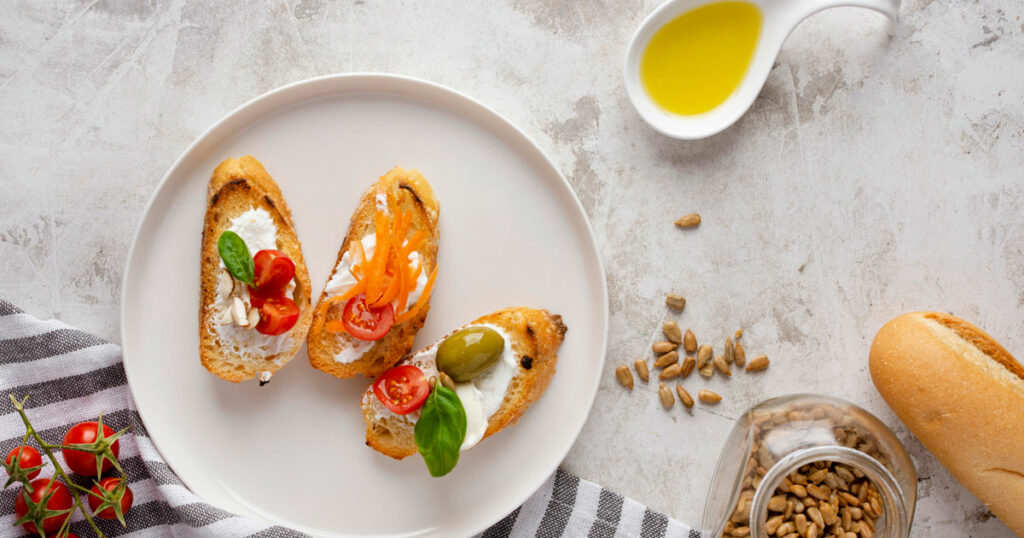 Bruschetta con Aceite de Oliva Extra Virgen Dante Ambientada
