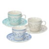 Set de 6 Tazas para té con Platos de Porcelana Celine marca Tognana